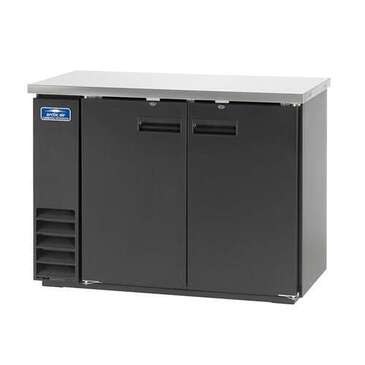 Arctic Air ABB48 Black 2 Solid Door Refrigerated Back Bar Storage Cabinet, 115 Volts