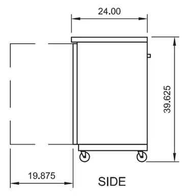 Arctic Air ABB48 Black 2 Solid Door Refrigerated Back Bar Storage Cabinet, 115 Volts