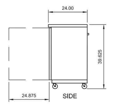 Arctic Air ABB60 Black 2 Solid Door Refrigerated Back Bar Storage Cabinet, 115 Volts