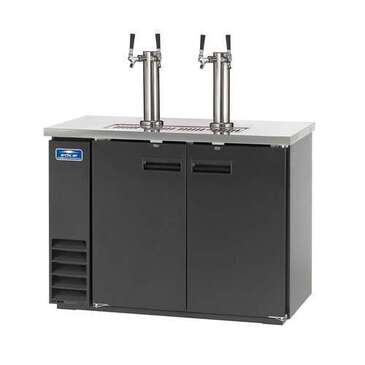 Arctic Air ADD48R-2 4 Taps 1/2 Barrel Draft Beer Cooler - Black, 2 Kegs Capacity, 115 Volts