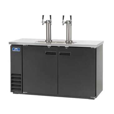 Arctic Air ADD60R-2 4 Taps 1/2 Barrel Draft Beer Cooler - Black, 2 Kegs Capacity, 115 Volts