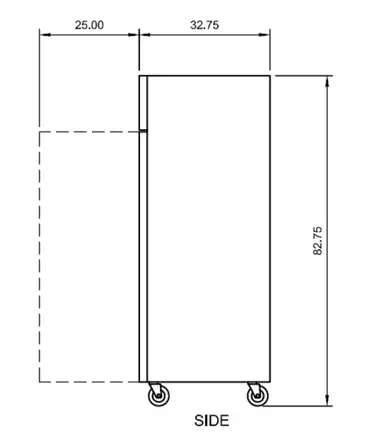 Arctic Air AF49 54'' 49.0 cu. ft. Bottom Mounted 2 Section Solid Door Reach-In Freezer