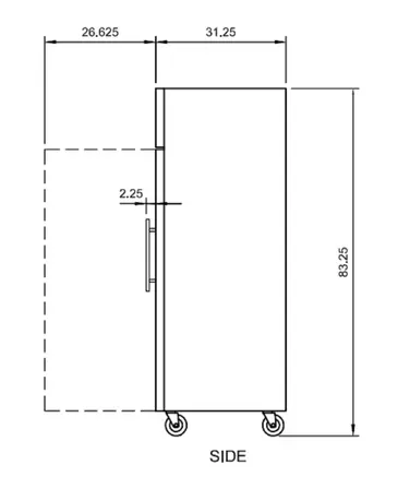 Arctic Air AGR23 27'' 23 cu. ft. Bottom Mounted 1 Section Glass Door Reach-In Refrigerator