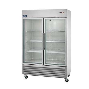 Arctic Air AGR49 54'' 49 cu. ft. Bottom Mounted 2 Section Glass Door Reach-In Refrigerator