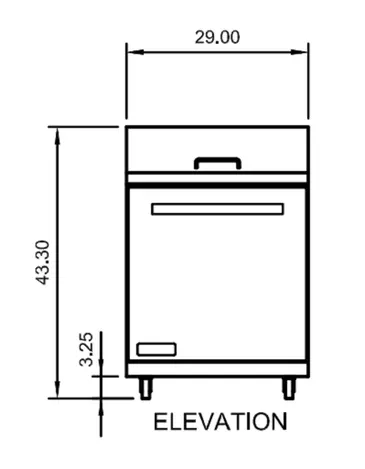 Arctic Air AMT28R 29'' 1 Door Counter Height Mega Top Refrigerated Sandwich / Salad Prep Table