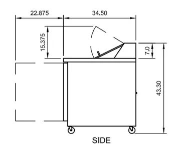 Arctic Air AMT48R 48.25'' 2 Door Counter Height Mega Top Refrigerated Sandwich / Salad Prep Table