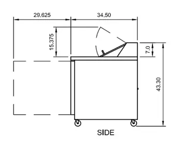 Arctic Air AMT60R 61.25'' 2 Door Counter Height Mega Top Refrigerated Sandwich / Salad Prep Table