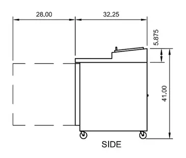 Arctic Air APP48R 47.5'' 1 Door Counter Height Refrigerated Pizza Prep Table