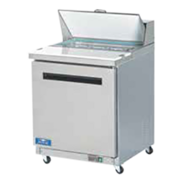 Arctic Air AST28R 29'' 1 Door Counter Height Refrigerated Sandwich / Salad Prep Table with Standard Top