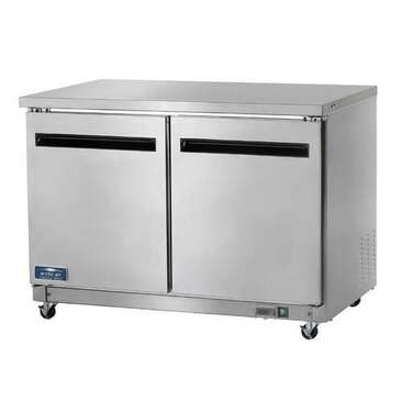 Arctic Air AUC48F 48.25'' 2 Door Counter Height Worktop Freezer with Side / Rear Breathing Compressor - 12.0 cu. ft.