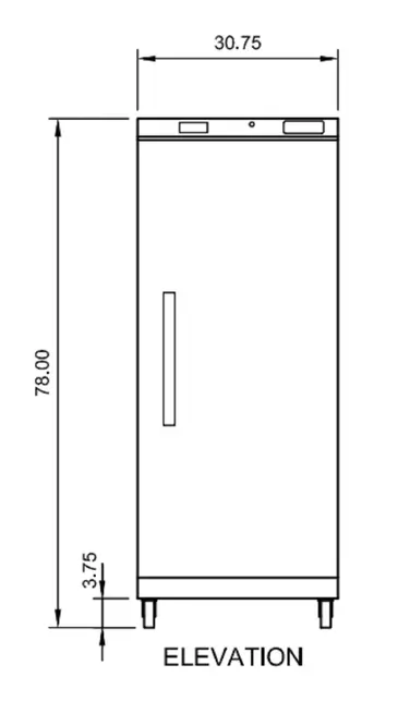 Arctic Air AWF25 30.75'' 25.0 cu. ft. Bottom Mounted 1 Section Solid Door Reach-In Freezer