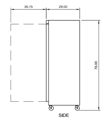 Arctic Air AWF25 30.75'' 25.0 cu. ft. Bottom Mounted 1 Section Solid Door Reach-In Freezer