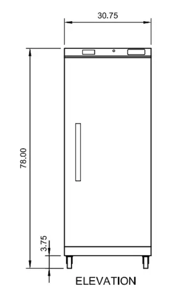 Arctic Air AWR25 30.75'' 25 cu. ft. Bottom Mounted 1 Section Solid Door Reach-In Refrigerator