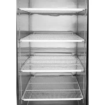 Atosa USA, Inc. Atosa USA MCF8709GR 54.38'' Silver 2 Section Sliding Refrigerated Glass Door Merchandiser