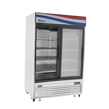 Atosa USA, Inc. Atosa USA MCF8709GR 54.38'' Silver 2 Section Sliding Refrigerated Glass Door Merchandiser