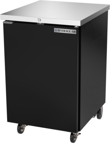 Beverage Air BB24HC-1-F-B Black 1 Solid Door Refrigerated Back Bar Storage Cabinet, 115 Volts