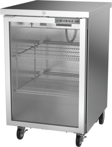 Beverage Air BB24HC-1-FG-S Black 1 Glass Door Refrigerated Back Bar Storage Cabinet, 115 Volts