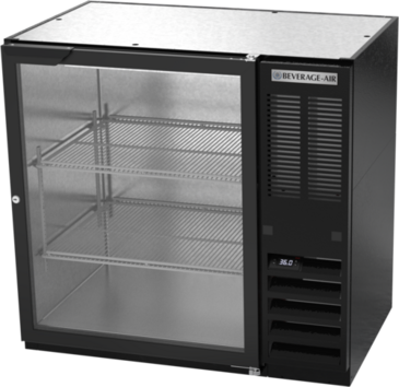 Beverage Air BB36HC-1-FG-B Black 1 Glass Door Refrigerated Back Bar Storage Cabinet, 115 Volts