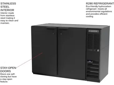 Beverage Air BB48HC-1-F-PT-S Refrigerated Pass-Thru Back Bar Open Food Rated