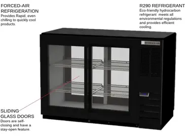 Beverage Air BB48HC-1-GS-F-PT-B Refrigerated Pass-Thru Food Back Bar Storage