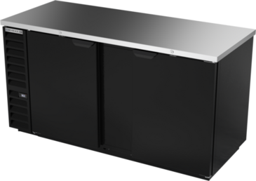 Beverage Air BB68HC-1-B Black 2 Solid Door Refrigerated Back Bar Storage Cabinet, 115 Volts