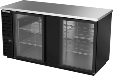 Beverage Air BB68HC-1-FG-B Black 2 Glass Door Refrigerated Back Bar Storage Cabinet, 115 Volts