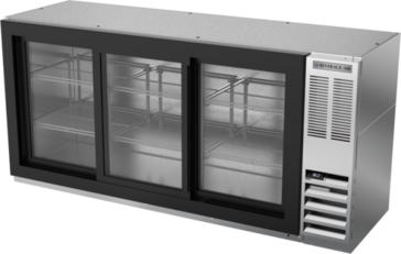 Beverage Air BB72HC-1-F-GS-S Silver 3 Glass Door Refrigerated Back Bar Storage Cabinet, 115 Volts