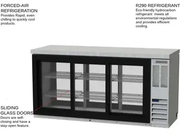 Beverage Air BB72HC-1-GS-PT-S-27 Refrigerated Back Bar Pass-Thru Storage Cabinet