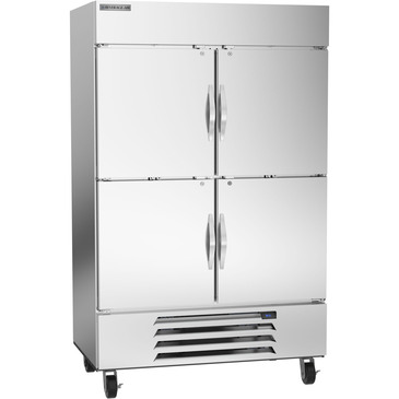 Beverage Air HBR49HC-1-HS 52'' 46.15 cu. ft. Bottom Mounted 2 Section Solid Half Door Reach-In Refrigerator