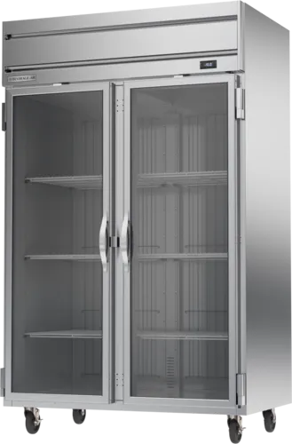 Beverage Air HFP2HC-1G 52.00'' 46.29 cu. ft. Top Mounted 2 Section Glass Door Reach-In Freezer