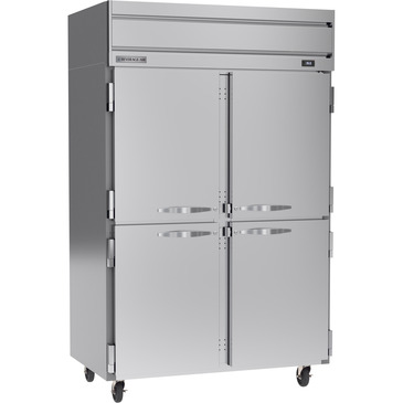 Beverage Air HR2HC-1HS 52.00'' 45.2 cu. ft. Top Mounted 2 Section Solid Half Door Reach-In Refrigerator