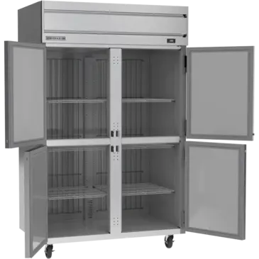 Beverage Air HR2HC-1HS 52.00'' 45.2 cu. ft. Top Mounted 2 Section Solid Half Door Reach-In Refrigerator