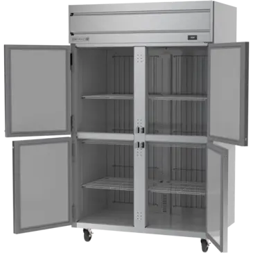 Beverage Air HR2HC-1HS 52.00'' 45.2 cu. ft. Top Mounted 2 Section Solid Half Door Reach-In Refrigerator