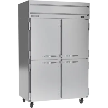 Beverage Air HR2HC-1HS 52.00'' 45.2 cu. ft. Top Mounted 2 Section Solid Half Door Reach-In Refrigerator