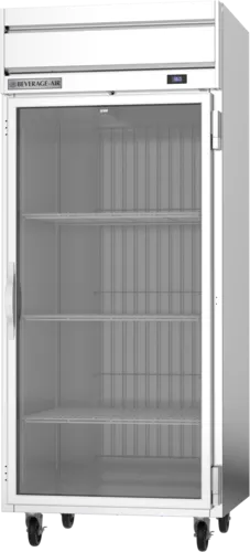 Beverage Air HRP1WHC-1G 35.00'' 30.76 cu. ft. Top Mounted 1 Section Glass Door Reach-In Refrigerator