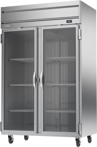 Beverage Air HRP2HC-1G 52.00'' 46.88 cu. ft. Top Mounted 2 Section Glass Door Reach-In Refrigerator