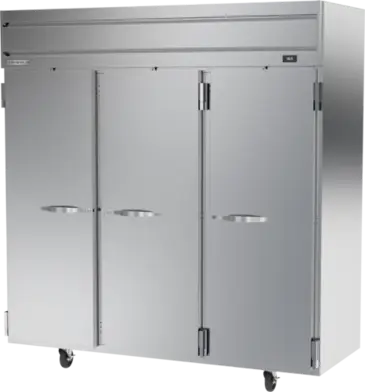 Beverage Air HRP3HC-1S 78.00'' 71.52 cu. ft. Top Mounted 3 Section Solid Door Reach-In Refrigerator