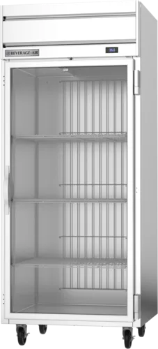 Beverage Air HRPS1WHC-1G 35.00'' 30.76 cu. ft. Top Mounted 1 Section Glass Door Reach-In Refrigerator