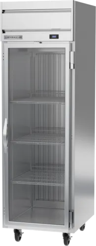 Beverage Air HRS1HC-1G 26'' 22.28 cu. ft. Top Mounted 1 Section Glass Door Reach-In Refrigerator