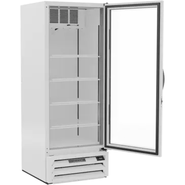 Beverage Air MMF12HC-1-W 24.13'' 11.9 cu. ft. 1 Section White Glass Door Merchandiser Freezer