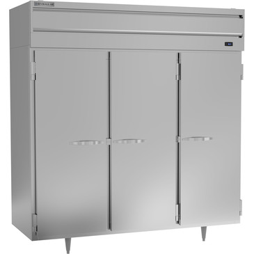 Beverage Air PR3HC-1AS 77.75'' 67.9 cu. ft. Top Mounted 3 Section Solid Door Reach-In Refrigerator