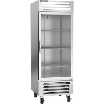 Beverage Air RB27HC-1G 30'' 25.88 cu. ft. Bottom Mounted 1 Section Glass Door Reach-In Refrigerator