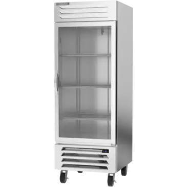 Beverage Air RB27HC-1G 30'' 25.88 cu. ft. Bottom Mounted 1 Section Glass Door Reach-In Refrigerator