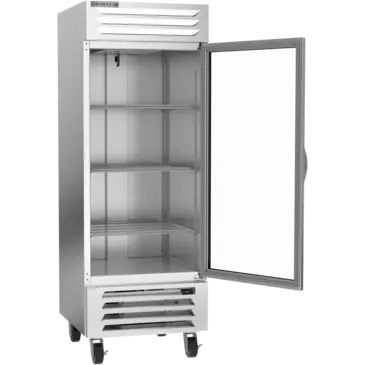 Beverage Air RB27HC-1G 30'' 25.88 cu. ft. Bottom Mounted 1 Section Glass Door Reach-In Refrigerator