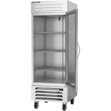 Beverage Air RB27HC-1G 30'' 25.88 cu. ft. Bottom Mounted 1 Section Glass Door Reach-In Refrigerator