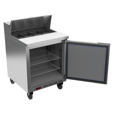 Beverage Air SPE27HC-B 27'' 1 Door Counter Height Refrigerated Sandwich / Salad Prep Table with Standard Top