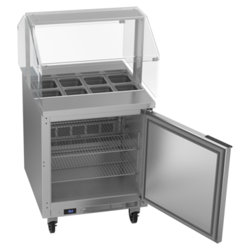 Beverage Air SPE27HC-SNZ 27'' 1 Door Counter Height Refrigerated Sandwich / Salad Prep Table with Standard Top