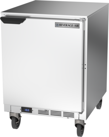 Beverage Air UCF24AHC 24'' 1 Section Undercounter Freezer with 1 Right Hinged Solid Door and Front Breathing Compressor