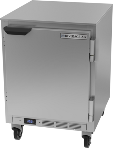 Beverage Air UCF24HC 24'' 1 Section Undercounter Freezer with 1 Right Hinged Solid Door and Front Breathing Compressor