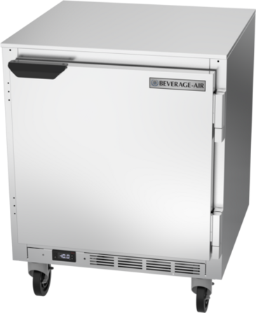 Beverage Air UCF27HC 27'' 1 Section Undercounter Freezer with 1 Right Hinged Solid Door and Front Breathing Compressor